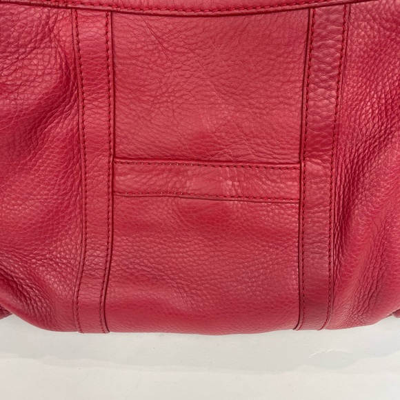 Reduced!! VTG Cole Haan Red Bag with Woven Handle, Made in Spain - Picture 4 of 9